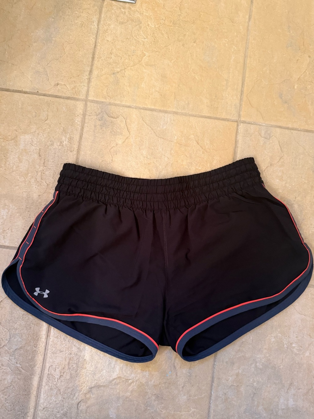 Under Armour Black Athletic Shorts with Pink Trim